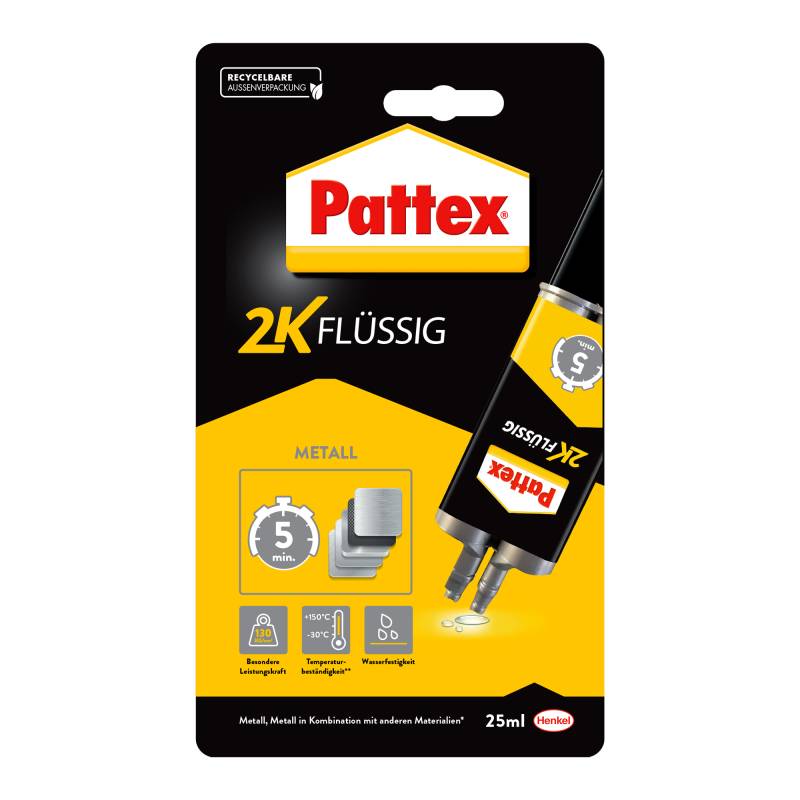 Pattex 2 Komponenten-Epoxydharz-Kleber 'Kraft-Mix Metall' metallfarben 35 g von Pattex