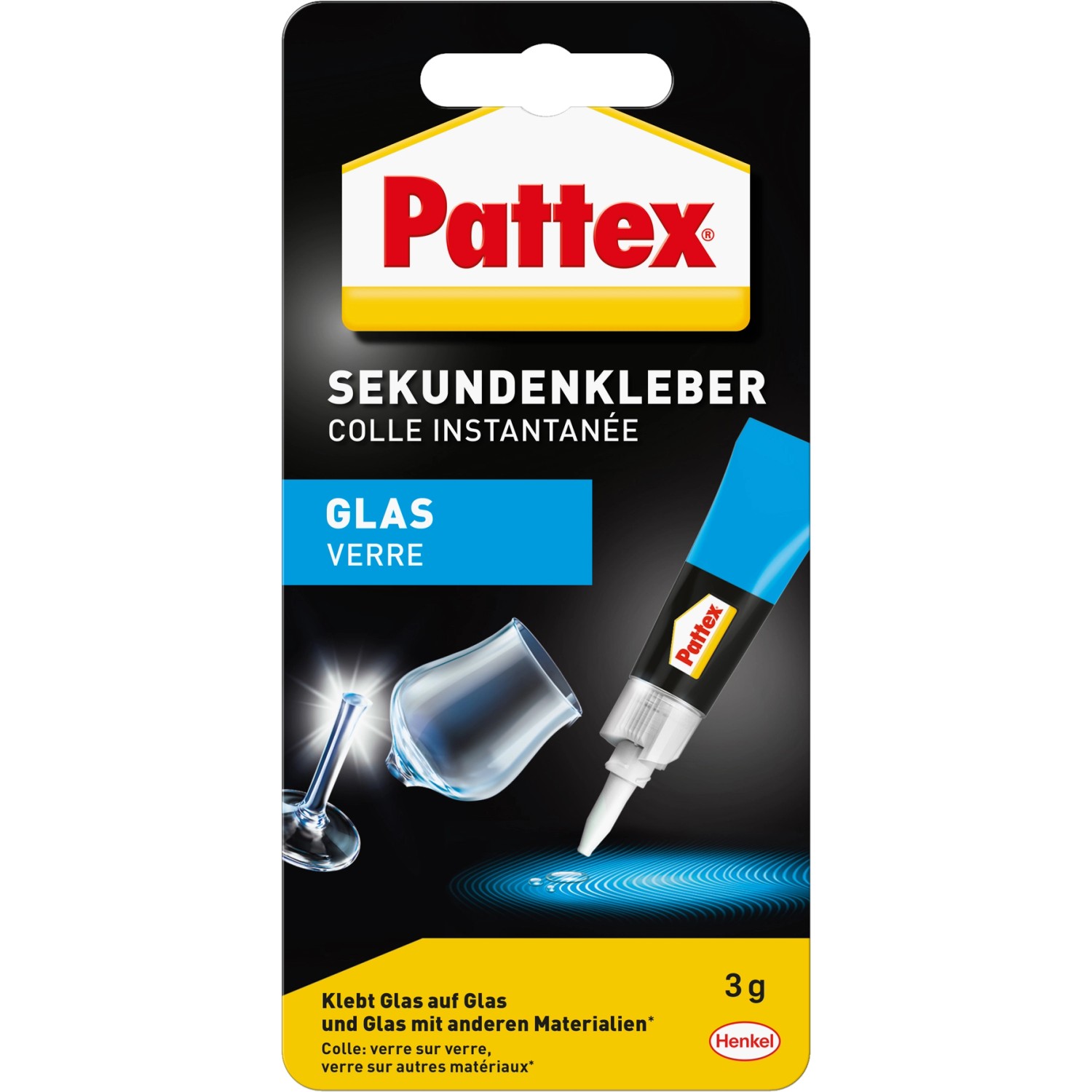 Pattex Flüssigkleber Sekundenkleber Glas Flüssig transparent trocknend 3g von Pattex
