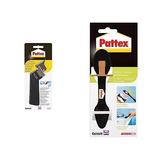 Pattex Fugenhai, handlicher Fugenkratzer zum Entfernen von alten Silikonfugen im Sanitärbereich & Glätt-Cutter/Vielseitiges Fugenwerkzeug für Fliesen1er Pack von Pattex