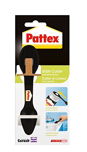 Pattex Glätt-Cuter, praktisches Fugenwerkzeug, ideal zum Entfernen überschüssiger Fugenmasse oder Nachglätten, auch zum Öffnen von Kartuschen und gratfreies Aschneiden von Kartuschenspitzen, 1er Pack von Pattex