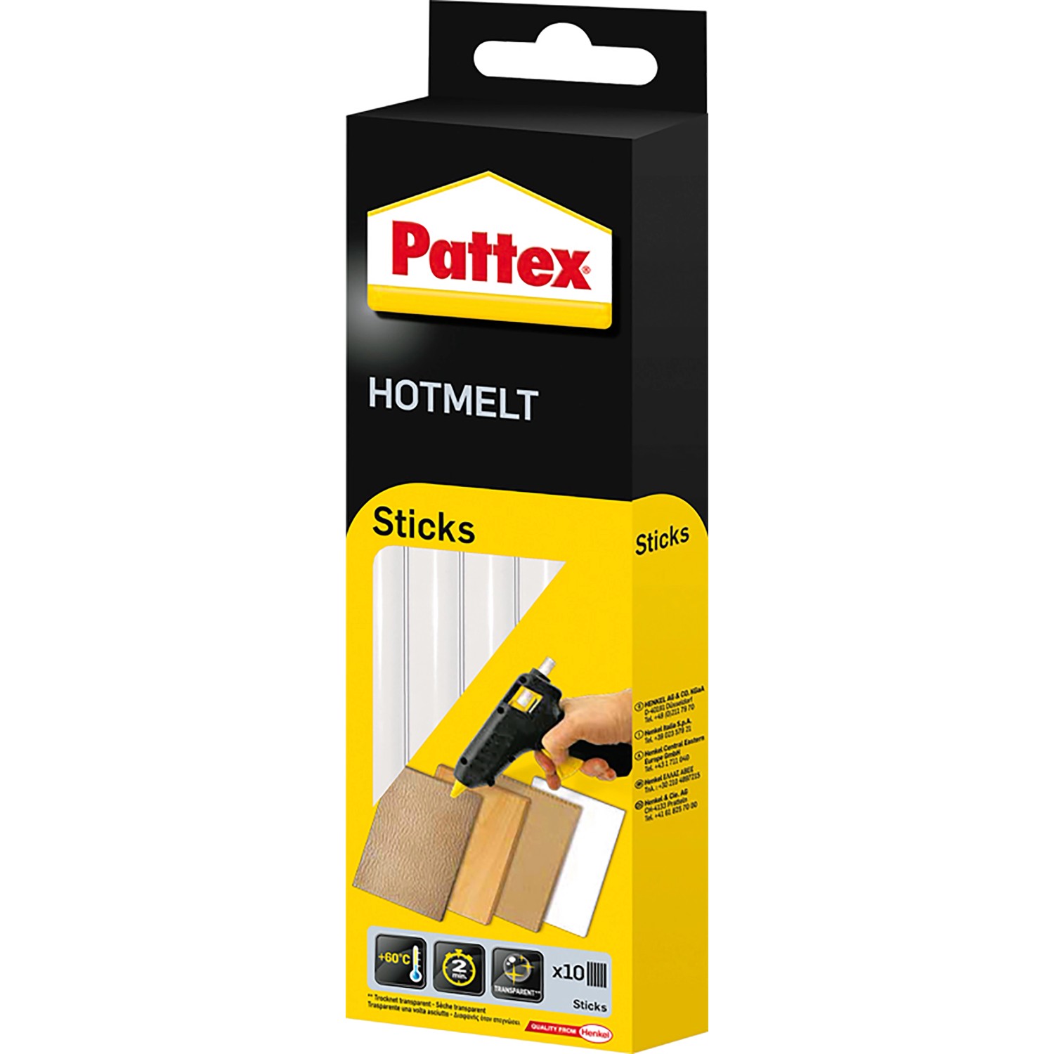 Pattex Heißkleber Sticks Hotmelt 10 Stück Transparent von Pattex