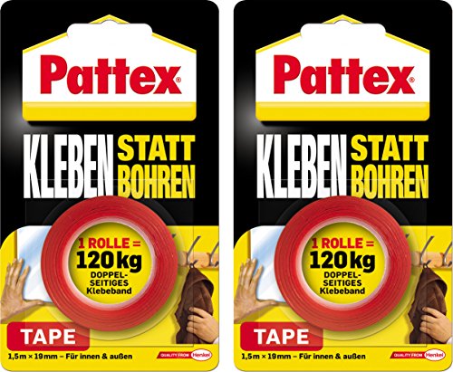 Pattex Kleben statt Bohren/Kombi-Spar-Set (2 x Klebeband) von Pattex
