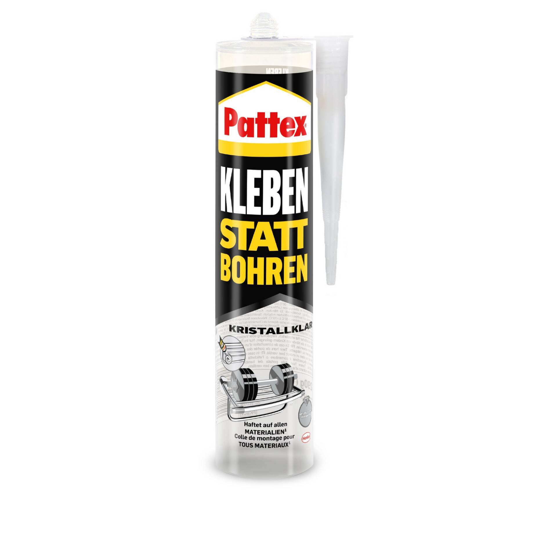 Pattex Montagekleber 'Kleben statt Bohren Kristallklar' transparent 290 g Pattex Montagekleber 'Kleben statt Bohren Kristallklar' transparent 290 g von Pattex