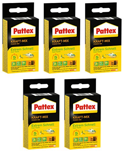 Pattex Kraft Mix Extrem Schnell, PK6ST (5 Stück Extrem Schnell) von Pattex