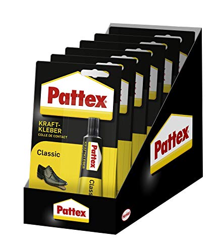Pattex Kraftkleber Classic, extrem starker Kleber für höchste Festigkeit, Alleskleber für den universellen Einsatz, hochwärmefester Klebstoff, 6 x 30g von Pattex