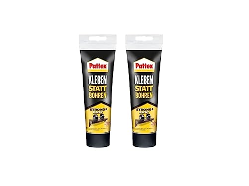 Pattex Montagekleber Kleben statt Bohren, starker Kraftkleber für sofortigen Halt, universell einsetzbarer Baukleber, Kleber mit hoher Endfestigkeit, 2 x 250g von Pattex