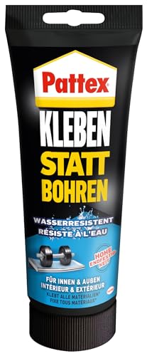 Pattex Montagekleber Kleben statt Bohren Wasserresistent, Kraftkleber für innen & außen, universell einsetzbarer Baukleber, Kleber mit hoher Festigkeit, 1 x 340g von Pattex