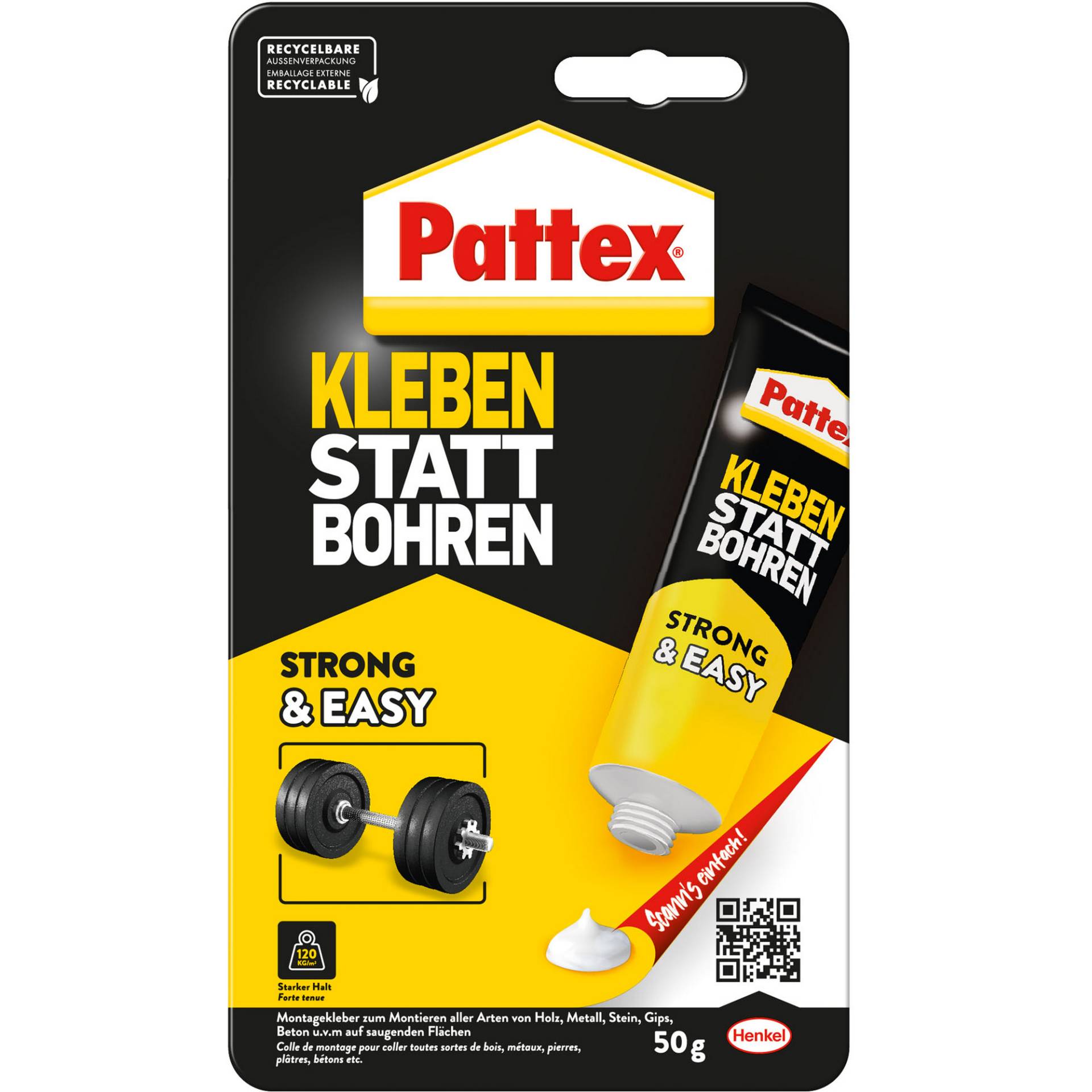 Pattex Montagekleber 'Kleben statt Bohren' weiß 50 g Pattex Montagekleber 'Kleben statt Bohren' weiß 50 g von Pattex