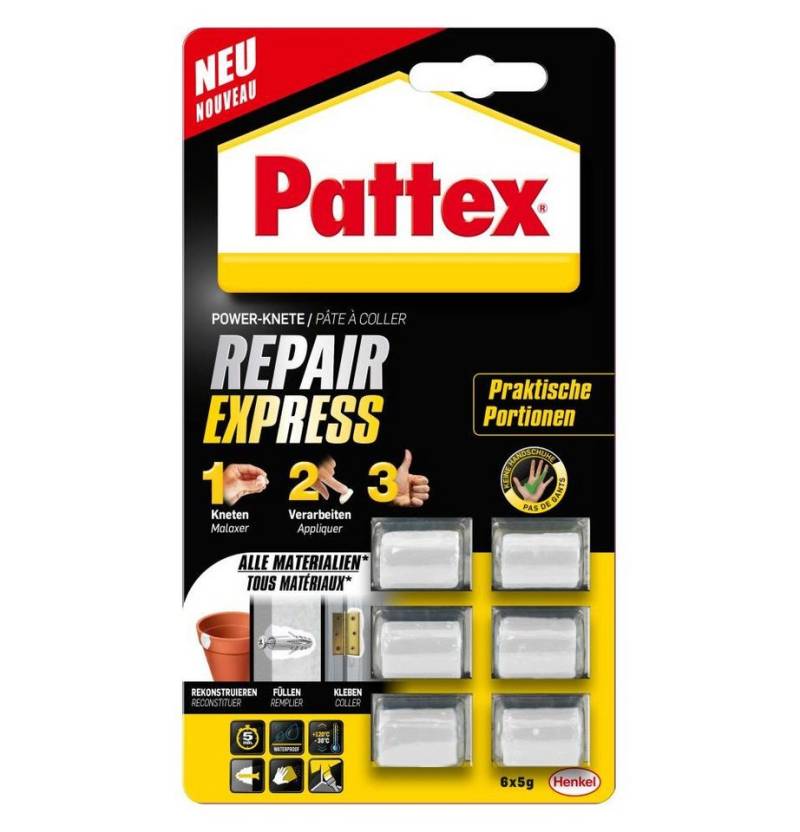 Pattex Montagekleber Pattex Epoxidharzkleber Powerknete Repair Express von Pattex