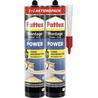 Pattex - Montagekleber Power, 2 x 370 g Kraftkleber mit starker Anfangshaftung von Pattex
