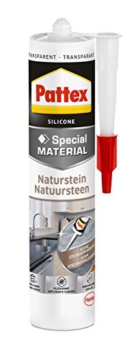 Pattex Naturstein Silikon Special MATERIAL, für Bewegungsfugen in Natursteinen und Marmorbelägen, keine Steinverfärbung, UV- und Alterungsbeständig, Transparent, 300g von Pattex