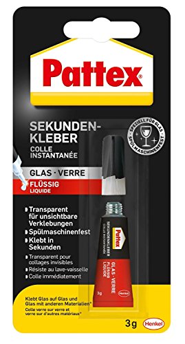 Pattex PSV1C Sekundenkleber Glas flüssig 3g (2er Pack) von Pattex