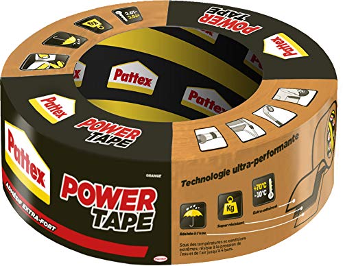 Pattex Power Tape Orange, Klebeband zum Basteln, Klebeband für Gewebereparatur, leistungsstark, selbstklebend, wasserdicht, 30 m Rolle von Pattex