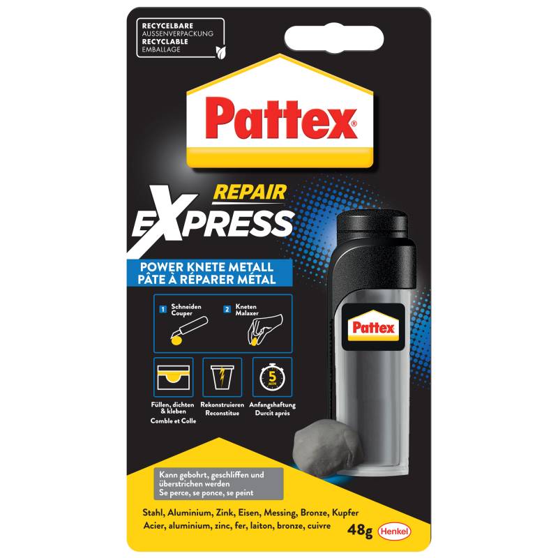 Pattex Powerknete 'Repair Express Metall' metallfarben 48 g von Pattex