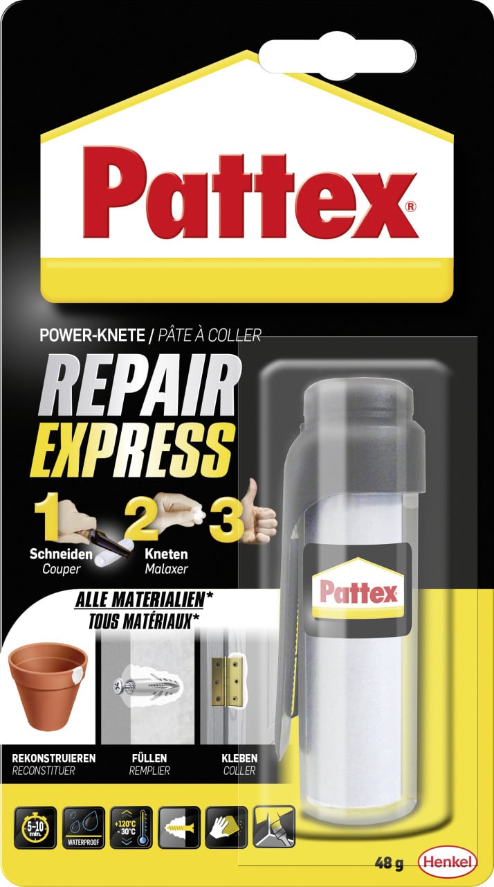Pattex Epoxidharzkleber Powerknete Repair Express 48 g, weiß von Pattex