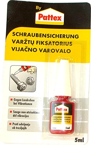 Pattex Schraubensicherung 5 ml - Silikon - Flüssig - Schraubensicherung - Adhesiv - Rot von Pattex