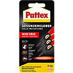 Pattex Alleskleber Minis Permanent Gel Transparent 3 x 1 g PSMT3 von Pattex
