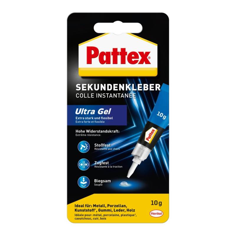Pattex Sekundenkleber Ultra Gel 10 g Tube, farblos von Pattex
