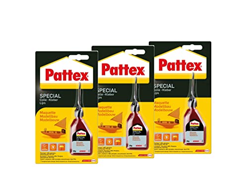Pattex Spezialkleber Modellbau, für Kunststoff, mit hoher Haftfestigkeit und spurenfreier Trocknung, Tube 3x30 g Pattex Spezialkleber Modellbau, für Kunststoff, mit hoher Haftfestigkeit und spurenfreier Trocknung, Tube 3x30 g von Pattex