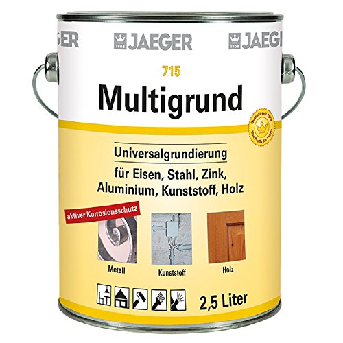 Jaeger Multigrund Universalgrundierung für innen und außen (750 ml, schwarz (RAL 9005)) von Jaeger