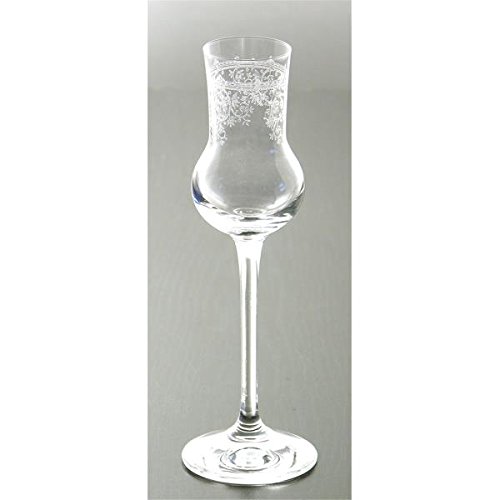 Paul Nagel Grappaglas, Schnapsglas Lucca mit Pantographie Dekor für 70ml H.19cm von Paul Nagel