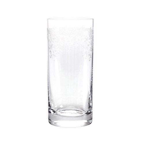 Paul Nagel Longdrinkglas, Trinkglas Cocktailglas Lucca mit Dekor ca 300ml H 15cm von Paul Nagel