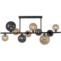 Deckenlampe Kugeln Rauchgrau Bernstein Glas 85 cm G9 von Paul Neuhaus GmbH