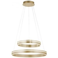 Dimmbare LED Pendelleuchte Ø59 cm rund 56 W in Messing von Paul Neuhaus GmbH