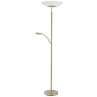 LED Stehleuchte mit Lesearm Messing Glas 181 cm 3900 lm von Paul Neuhaus GmbH