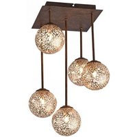 Rustikale Deckenlampe Metall G9 B:27 cm Kugeln Gold von Paul Neuhaus GmbH