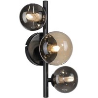 Wandlampe Kugeln Rauchgrau Bernstein Glas G9 H:28,5 cm von Paul Neuhaus GmbH