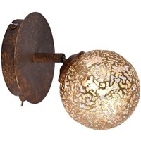 Wandstrahler mit Schalter Rostbraun Gold G9 verstellbar von Paul Neuhaus GmbH