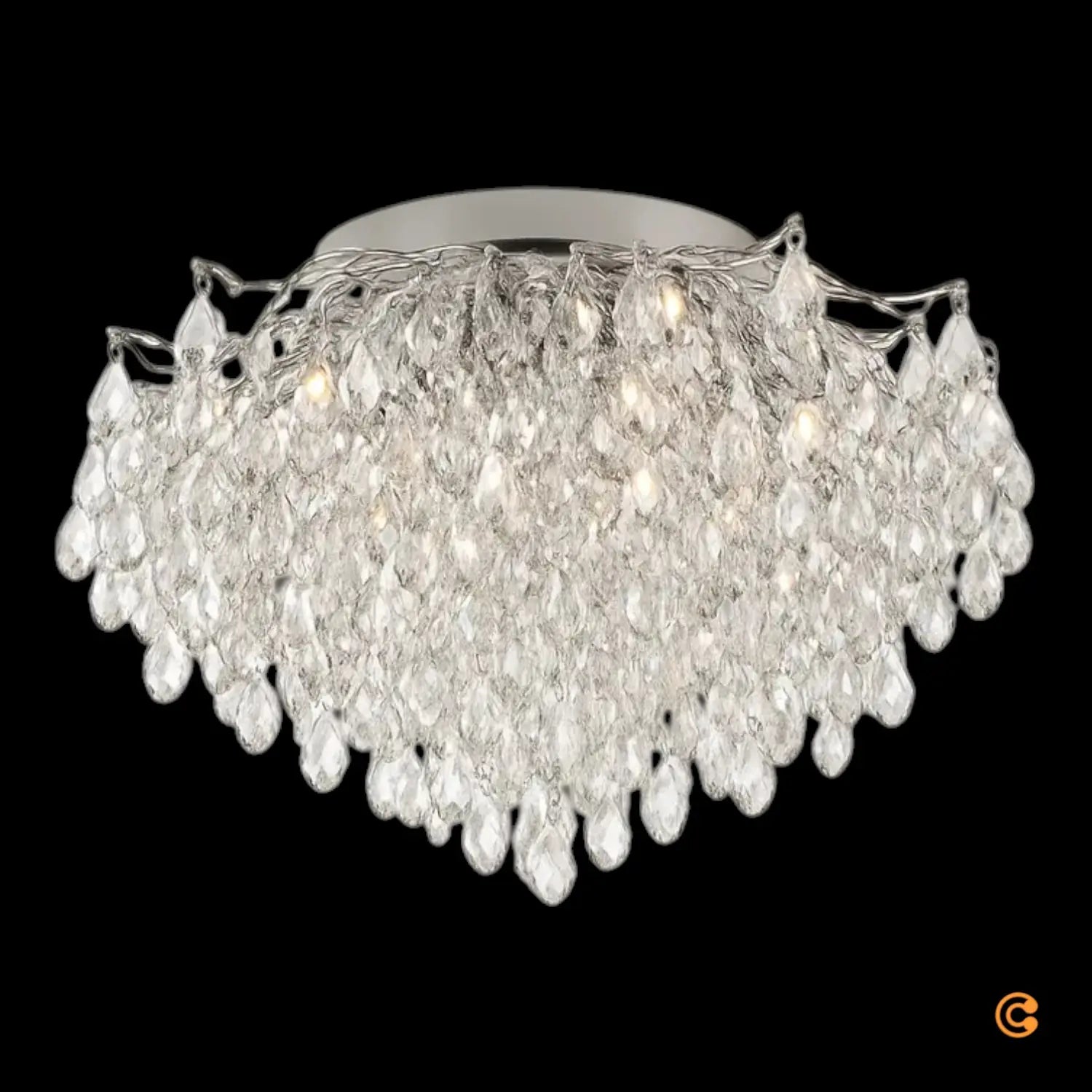 B-Ware Paul Neuhaus Deckenleuchte Lampe Kristallleuchte Ricicle Chrom Klar ø 60 Cm von Paul Neuhaus