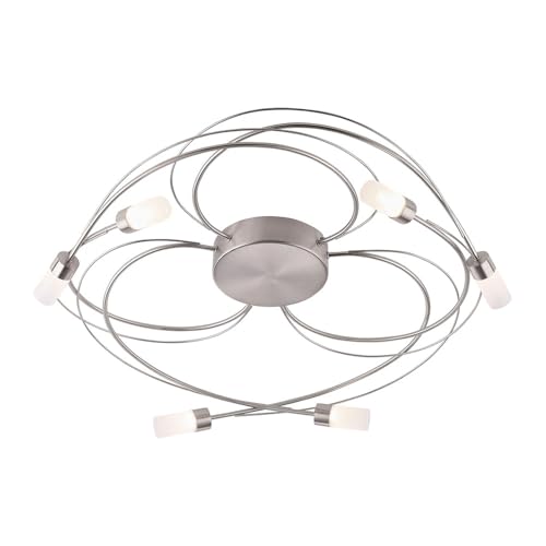 LED Deckenleuchte Paul Neuhaus Nelia 8250-55 Lampe Dimmbar Stahl Weiß von Paul Neuhaus