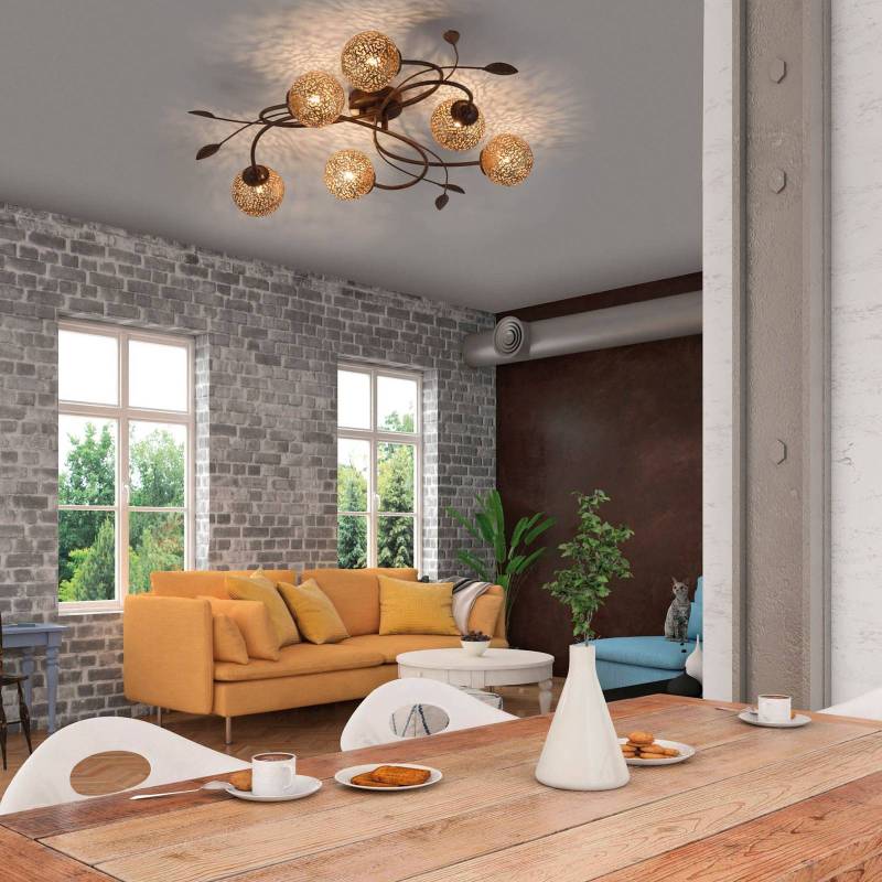 Paul Neuhaus Deckenlampe Greta, 65 cm, 6-flg., Metall, G9 von PAUL NEUHAUS