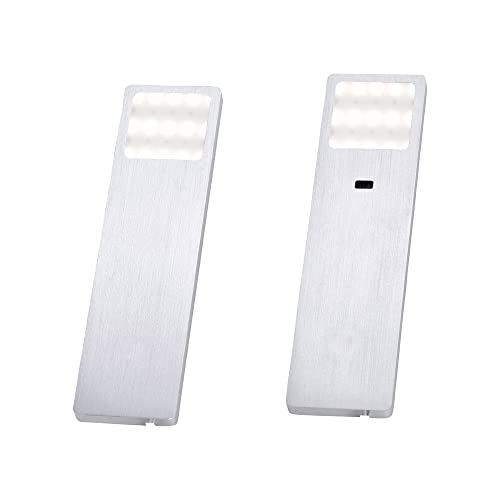 Paul Neuhaus 1120-95-2 HELENA LED-Unterbauleuchte 2er Set 4W Warmweiß Aluminium (gebuerstet) von Paul Neuhaus