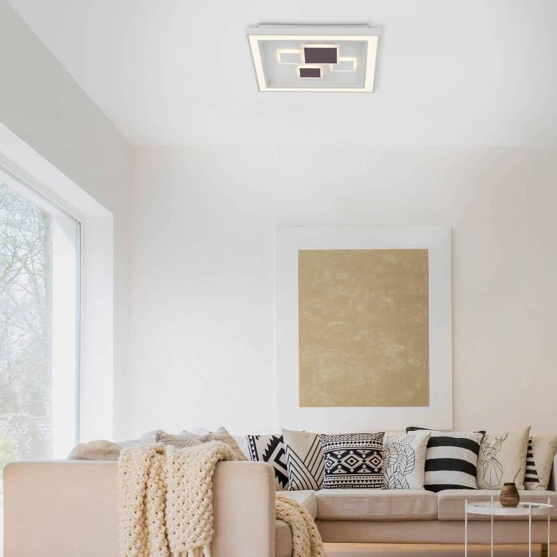 Paul Neuhaus LED-Deckenleuchte Eliza, weiß, Metall, 48x48 cm von PAUL NEUHAUS