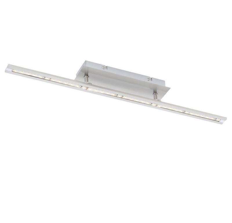 Paul Neuhaus LED Deckenleuchte, LED-Leuchtmittel fest verbaut, Warmweiß, Deckenlampe Deckenleuchte Wohnzimmerlampe Stahl silber LED L 62,5cm von Paul Neuhaus