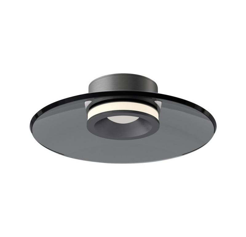 Paul Neuhaus LED Deckenleuchte LED Deckenlampe PURE MOON, dimmbar über Tronic Dimmer, 1xLED-Board/13,40W/2700K, warmweiß, Wandlampe oder Deckenlampe Glasschirm Amber von Paul Neuhaus