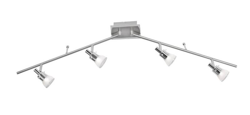 Paul Neuhaus LED Deckenleuchte LED Deckenlampe 4 flammig, Spots dreh- und schwenkbar, 4xLED/5W/3000K, mit Chromapplikationen, Leuchte ist schwenkbar von Paul Neuhaus