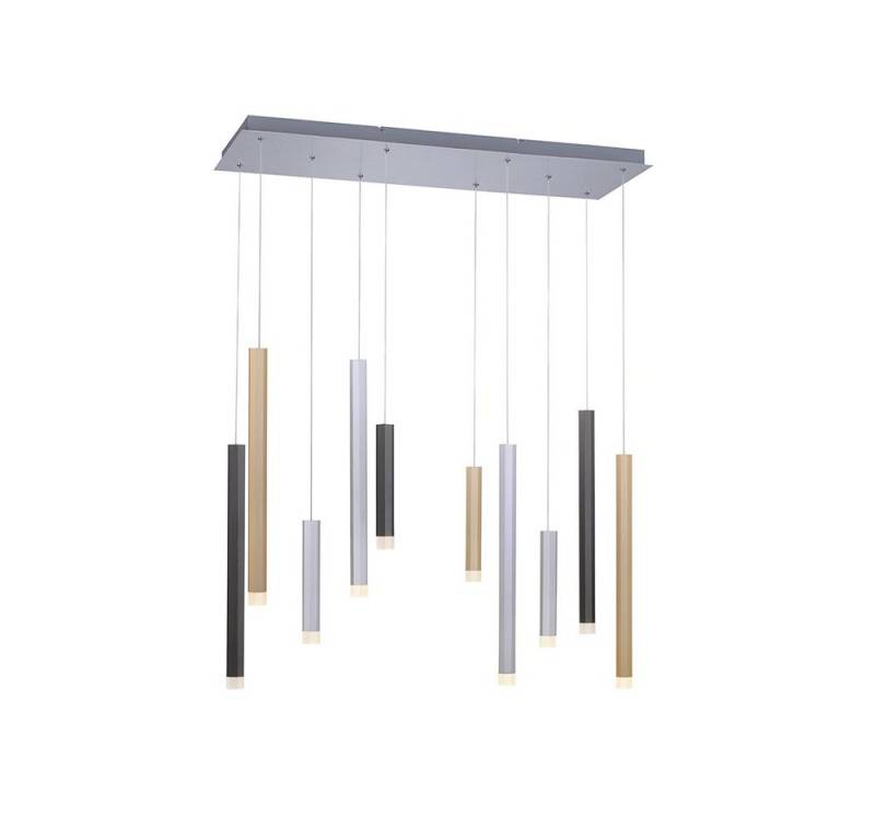 Paul Neuhaus LED Pendelleuchte LED Pendellampe PURE GEMIN, dimmbar Simply Dim Technik, höhenverstellbar, Memoryfunktion, 10xLED/3,30W/3000K, stufenlos dimmbar 100% bis 10%, schwarz gebürstet Simply Dim höhenverstellbar von Paul Neuhaus