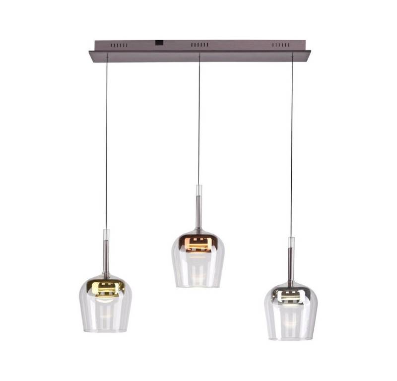 Paul Neuhaus LED Pendelleuchte Pendellampe Q-KON Smarthome, Dimmfunktion, höhenverstellbar, CCT, 3xLED Board/9W, warmweiß-kaltweiß, manuell höhenverstellbar Comfort Lift, Glas von Paul Neuhaus