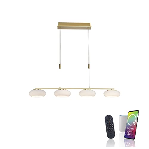 Paul Neuhaus LED Pendelleuchte aus Glas, Q Etienne Smart Home, CCT Lichttemperaturwechsel, höhenverstellbar, Fernbedienung… von Paul Neuhaus