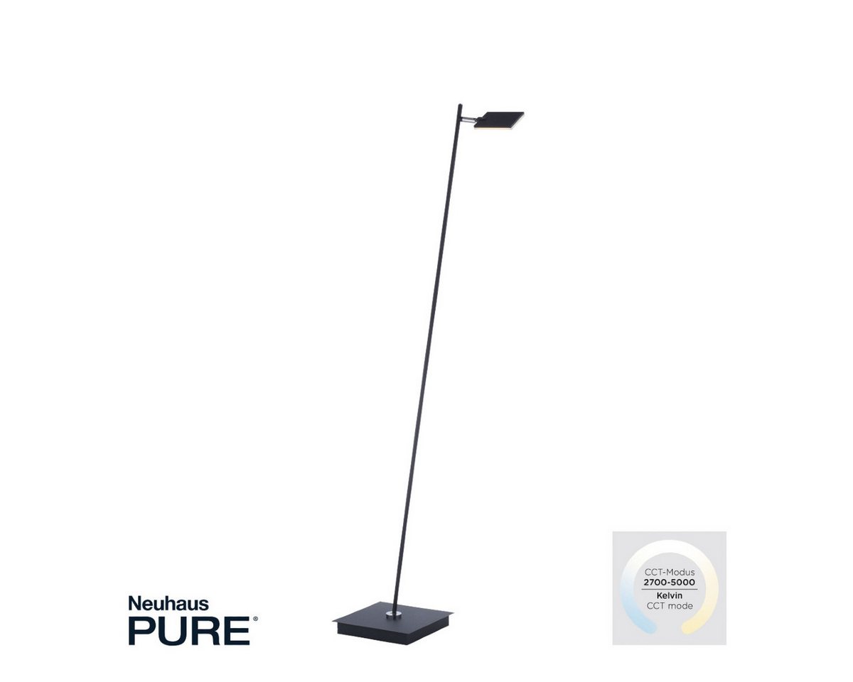 Paul Neuhaus LED Stehlampe Pure-Mira, LED fest integriert, Warmweiß-Kaltweiß, dimmbar, Farbsteuerung, Memory-Funktion, verstellbar, Fernbedienung von Paul Neuhaus