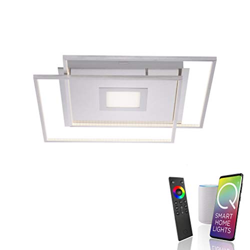 Paul Neuhaus Q-AMIRA 8379-55 LED Deckenleuchte, Alexa kompatibel Smart Home, dimmbar per Fernbedienung, warmweiß - kaltweiss von Paul Neuhaus