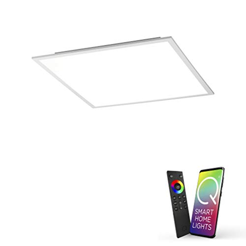 Paul Neuhaus Q-Flag, LED Panel, 62x62, Smart-Home | dimmbare Decken-Lampe mit steuerbarer Farbtemperatur, warmweiss - kaltweiss | Decken-Leuchte Alexa & Google Home kompatibel von Paul Neuhaus