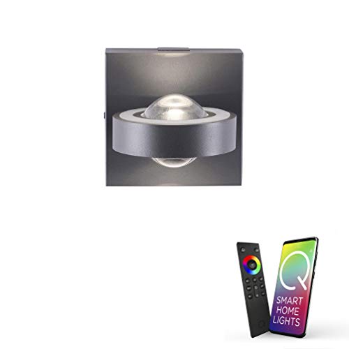 Paul Neuhaus Q-MIA 9185-13 Smart Home LED-Wandleuchte Up & Down Lichteffekt, Alexa kompatibel, RGB CCT Farbwechsel, dimmbar von Paul Neuhaus
