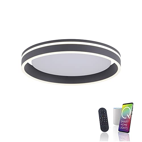 Paul Neuhaus Q-Vito 8414-13 LED Deckenleuchte, Alexa kompatibel Smart Home, dimmbar per Fernbedienung, warmweiß – kaltweiss, Ringform anthrazit Paul Neuhaus Q-Vito 8414-13 LED Deckenleuchte, Alexa kompatibel Smart Home, dimmbar per Fernbedienung, warmweiß – kaltweiss, Ringform anthrazit von Paul Neuhaus