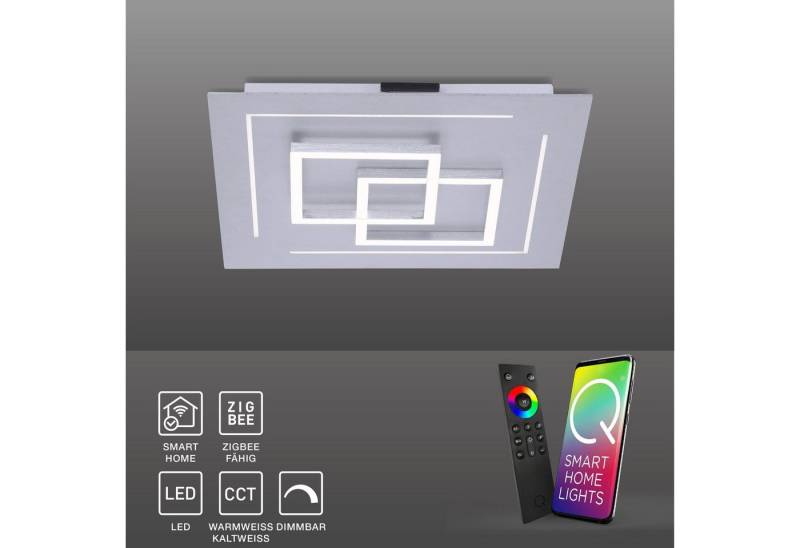 Paul Neuhaus Smarte LED-Leuchte LED Deckenlampe Smart Home Q - LINEA CCT, Smart Home, CCT-Farbtemperaturregelung, Dimmfunktion, Memoryfunktion, mit Leuchtmittel, 40x40cm dimmbar per Fernbedienung Works with Alexa von Paul Neuhaus