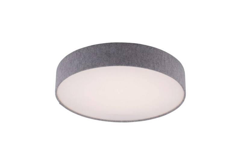 Paul Neuhaus Smarte LED-Leuchte LED Deckenlampe Q - KIARA Smart Home, Smart Home, CCT-Farbtemperaturwechsel, Dimmfunktion, Memoryfunktion, mit Leuchtmittel, Stoffschirm Textilschirm grau D=58cm, Alexa App von Paul Neuhaus